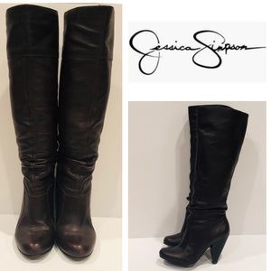 Jessica Simpson Chocolate Leather Boots